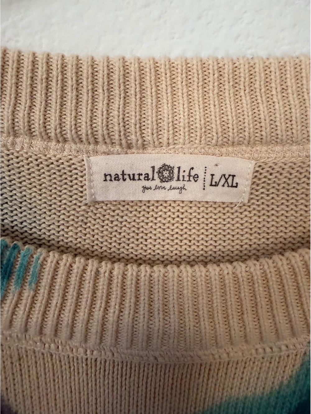 Natural Life Round Neck Multicolor Tie Dye Oversized Tunic Sweater Size L/XL - Picture 5 of 6